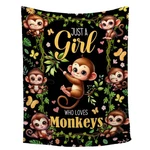 Just Who Loves Monkeys Blanket For Girls - Ultra Soft,breathable,comfo.... Fixed Price $46.27.