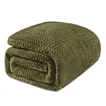 Exclusivo Mezcla Fleece Bed Blanket Queen ( 90X90 In ), Olive Green. Fixed Price $40.99.