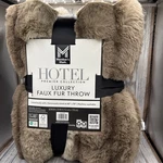 Member's Mark Hotel Premier Collection Luxury Faux Fur Throw Taupe Chinchilla. Fixed Price $55.00.