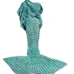 Mermaid Tail Blanket 74X35IN Acrylic Fibers C-mint Green. Fixed Price $5.00.