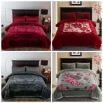 Embossed Luxury Mink Korean Fleece Plush Bed Blankets Quilt 85X95'' 9LBS. Fixed Price $68.39.
