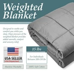 Heavy Weighted Blanket Twin Queen Size 12LB/15LB Deep Sleep Reduce Anxiety. Fixed Price $44.95.