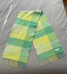 Johnstons % Cashmere Green & Yellow Block Check Fringe Scarf 11.5 X 60 Nwot. Fixed Price $58.00.