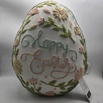 Rachel Ashwell Happy Easter Egg Accent Pillow Embroidered Throw Decor Farmhouse. Fixed Price $46.71.