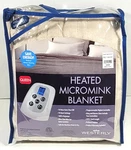 Westerly Queen Size Electric Heated Blanket With Dual Controllers, Sand. Fixed Price $59.99.