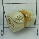 Ivory Merino Wool Blanket John Atkinson England Hope Chest Collection 100 X 90". Fixed Price $176.00.
