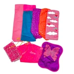 Barbie Fashion Dolls Sleeping Bag Blanket Lot Of 8 Pink Purple Orange Blue. Fixed Price $15.38.