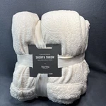 Martha Stewart Carved Classic Sherpa Throw Blanket White 50X60 100% Polyester. Fixed Price $39.99.
