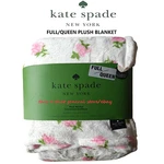 Kate Spade Full Queen Fleece Blanket Soft Plush Throw Pink Rose Flower Edition. Fixed Price $89.95.