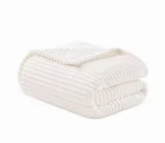 Arch Studio Ribbed Plush Blanket Full Queen Ivory Ultra Soft Cozy $100. Fixed Price $50.00.