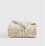 Nwt Quince Chunky Hand Knit Wool Throw 50 X 60 Ivory Msrp $134. Fixed Price $89.99.