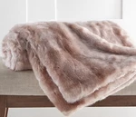 Hotel Collection Lynx Faux Fur Personal Throw 50" 60" Soft Blush.pink. R7. Fixed Price $59.00.