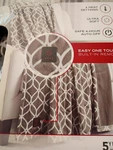 Brookstone Heated Throw Tan Brown Trellis 4-HEAT Settings Built-in Remote 50X60". Fixed Price $27.99.