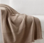 Restoration Hardware Nepalese Hand Spun Cashmere & Merino Throw Latte 96 X 80. Fixed Price $599.00.