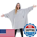 The Comfy Teddy Bear Quarter-zip Sherpa Wearable Blanket Length Zipper. Fixed Price $56.88.