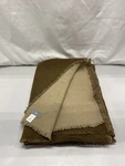 Restoration Hardware 50X70 In Cashmere Two-tone Throw Wheat/burnt Caramel. Fixed Price $486.99.