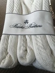 Hot Cold Brooks Brothers 100% Cotton Queen Full Blanket Ivory Textured Knit New. Fixed Price $95.00.