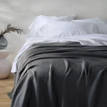 Full/queen Rayon From Bamboo Matelasse Blanket Dark Gray - Casaluna. Fixed Price $32.99.