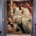 Star Wars Small Rebel Force Tapestry Throw Blanket Wall Hanging Afghan Leia Yoda. Fixed Price $39.99.