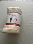 Sunbeam Off White/cream Fleece Soft Heated Throw. Size 50 In. X 60 New!. Fixed Price $43.99.