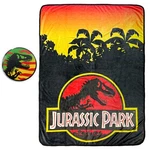 Jurassic Park Blanket With Matching Button T. Rex Sunset Throw 45" 60". Fixed Price $29.99.