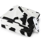 Sunbeam Electric Heated Throw Blanket Royal Faux Fur Cow Print 50" 60". Fixed Price $47.49.