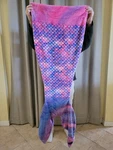 Comfy Tails Soft And Cozy Fleece Mermaid Throw Blanket Pink Purple 21"X44". Fixed Price $10.98.