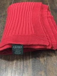 Ralph Lauren Jamie Cable-knit Throw Blanket Super Soft Cozy 50" X 70" Red. Fixed Price $49.99.