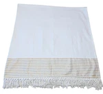 Lilly Pulitzer X Target White & Gold Fringe Beach Blanket Throw 72". Fixed Price $29.99.
