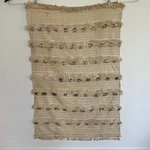 Vintage Moroccan Bridal Handira Berber Wedding Blanket Tapestry Silver Sequin. Fixed Price $900.00.
