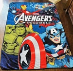 Marvel Avengers Assemble Blanket 86 X58 Plush Throw Rare Captain America Hulk. Fixed Price $25.00.