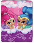 Nickelodeon Shimmer & Shine Cloud Crusin 2016 Throw Blanket 46 X 60. Fixed Price $34.95.