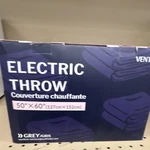 Ventimi Electric Throw Blanket Heated 50 X 60 In Grey Solid Color Bedroom. Fixed Price $18.99.