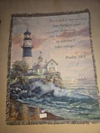 Pure Country Weavers Lighthouse Throw Blanket Psalm 18:2 Carl Valente Nwt 70X55. Fixed Price $45.25.
