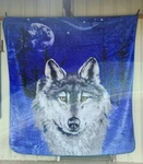 Wolf Forest Moon Trees Stars King Size Blanket. Fixed Price $61.87.
