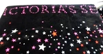 Victorias Secret Blanket Throw Pink Black Stars Soft Limited Edition 58X48. Fixed Price $51.41.