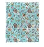 New Harry Potter Icons Fleece Blanket Throw 50"X 60" Watercolor Pattern. Fixed Price $32.00.