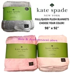 Kate Spade Full / Queen Fleece Blanket Soft Plush Throw 98" X 92" Pick Color!. Fixed Price $79.95.