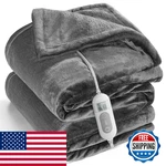 Mlivrom Heated Throw Blanket 1-9 Hrs Timer Auto-off 8 Heating Levelsflannel. Fixed Price $32.86.