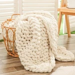 Bigacogo Chunky Throw Blanket For Couch, 40X60 Inches, 100% Hand Knitted.... Fixed Price $56.99.