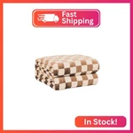 Fy Fiber House Checkered Flannel Fleece Throw Blanket Soft Cozy Checkerboard Gri. Fixed Price $21.05.