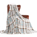 Throw Blanket Plaid Sherpa Ultra-plush Soft Colorful Oversized Decorative.... Fixed Price $26.16.