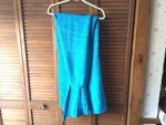 Hand Made Knit Or Crochet Mermaid Tail Aqua /teal Afghan/blanket Warm & Pretty. Fixed Price $15.00.