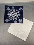 Calitime Snowflake's 2PK Navy Fleece Throw Pillow Cases Covers Christmas 18X18. Fixed Price $14.25.