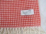 Lands Down Under Italian Mini Waffle Throw, Cotton Blend, New, Orange & Cream. Fixed Price $35.00.