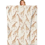 Miepos Cute Giraffe Print Throw BLANKET,50X60IN,SOFT,LIGHTWEIGHT Flannel,retr.... Fixed Price $42.13.