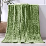 Whale Flotilla Flannel Fleece Blanket For THROW(50X60), Olive Green. Fixed Price $14.52.