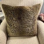 Large Williams Sonoma Home Cheetah Leopard Animal Accent Throw Pillow 20X20. Fixed Price $109.00.