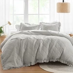 Comfort Spaces Grey Duvet Cover Set - 3 Pieces King/cal King, Gray. Fixed Price $88.99.