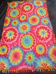 Handmade Rainbow Tie Dye Fleece Blanket No Sew Fringe Lap Throw Multi 52X32. Fixed Price $29.00.